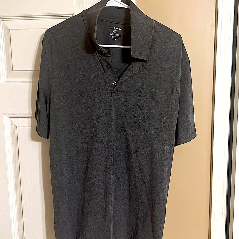 George brand gray collard t shirt